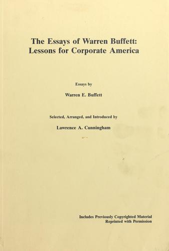 The Essays of Warren Buffett by Lawrence Cunningham (ed.)